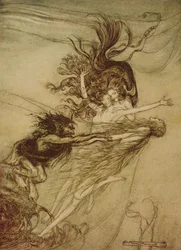 The Rhinemaidens Teasing Alberich from 